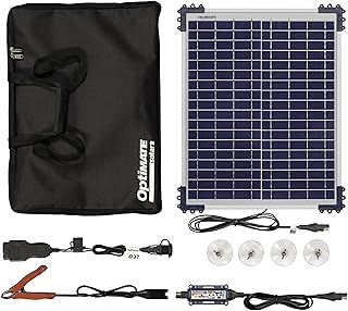 OptiMate Solar DUO 20W Car Kit - Smart 12V Battery Maintainer for easy in-cabin Car/Truck/RV use - delivers safe months-long battery care.