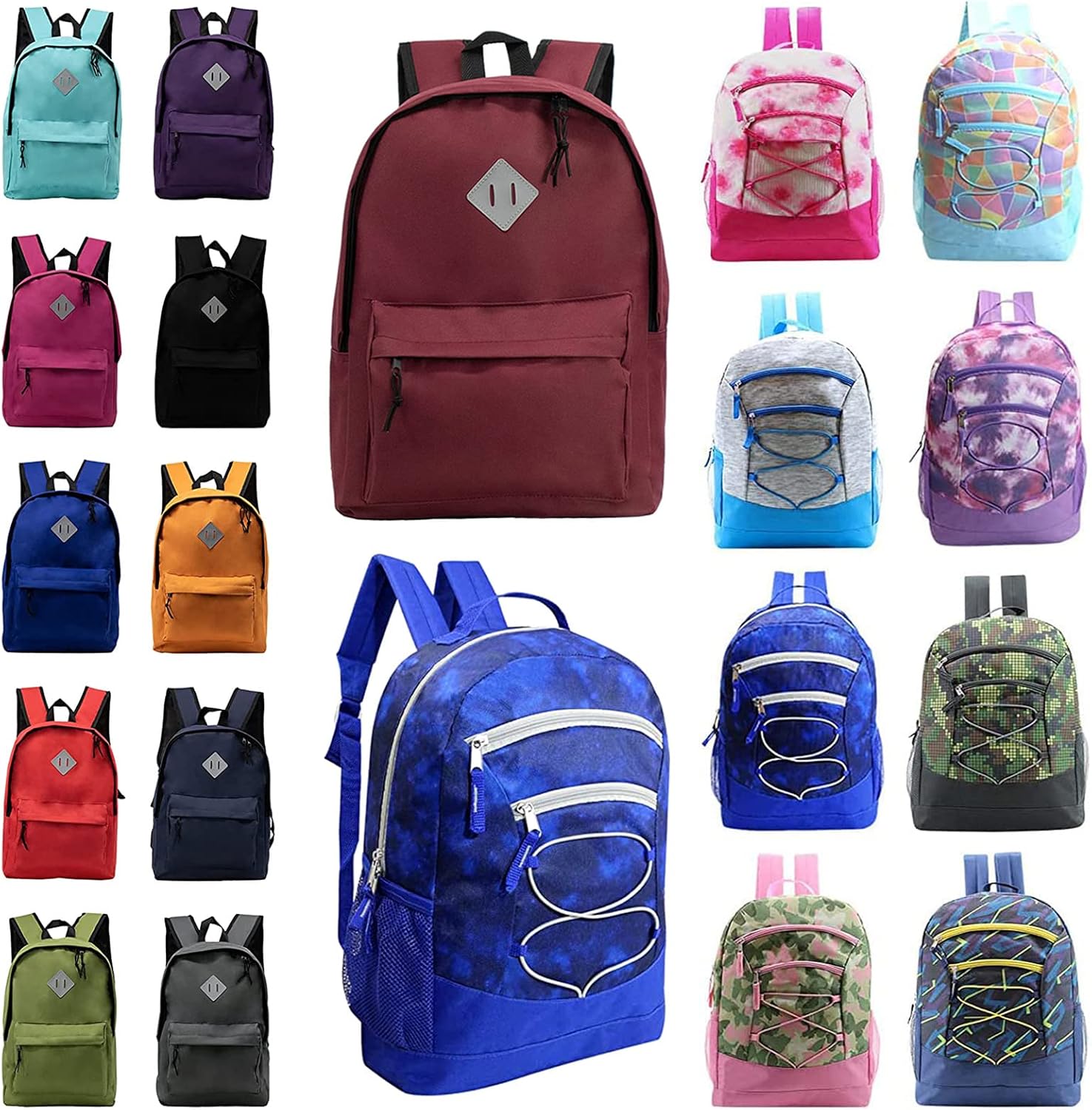 24-pack 17" classic school backpacks for kids