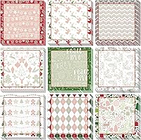 Vista 12 de 16 piezas de blocs de notas adhesivas de Navidad con Papá Noel, dulces, calcetines, notas de trabajo y estudio, 480 piezas de notas autoadhesivas