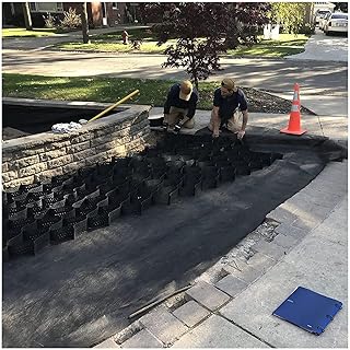 2 inch Geocell Ground Grid, HDPE Geo Grid Ground Gravel Grid, Geogrid Driveway, Permeable Paver System Ground Stabilization Grid Geocell Permeable Pavers for Landscaping Parking Lots (Color : W X L,