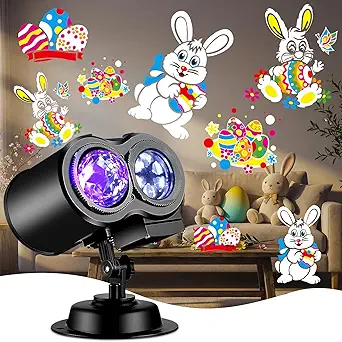 9 Best Best Halloween Laser Projector Lights Outdoor in 2026 4 Brighter Easter Lights Projector with 19 HD Slides - Holiday & Festival Light Show