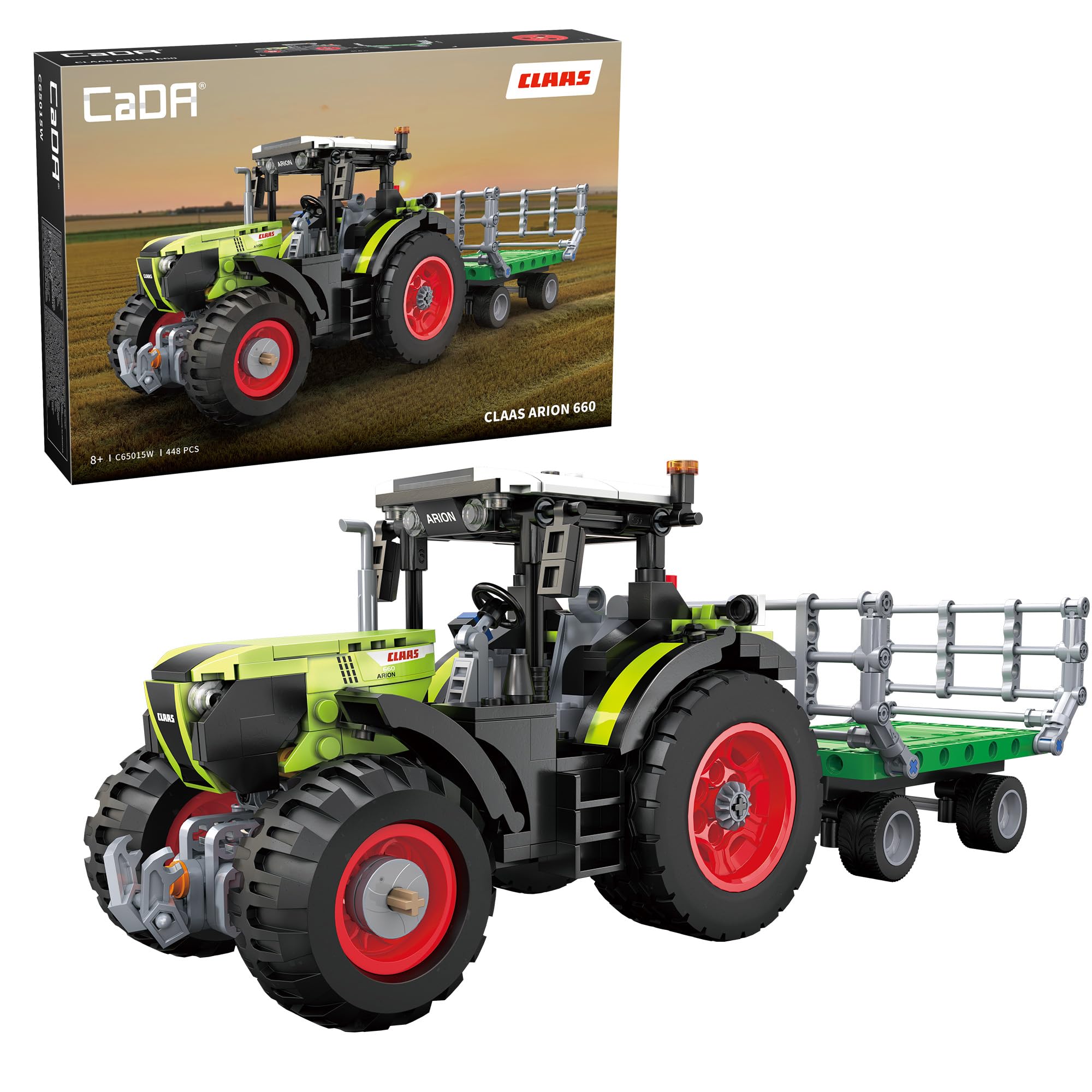 CaDA CLAAS Arion 660 Farm Tractor - 448 Piece Brick Model Kit C65015W