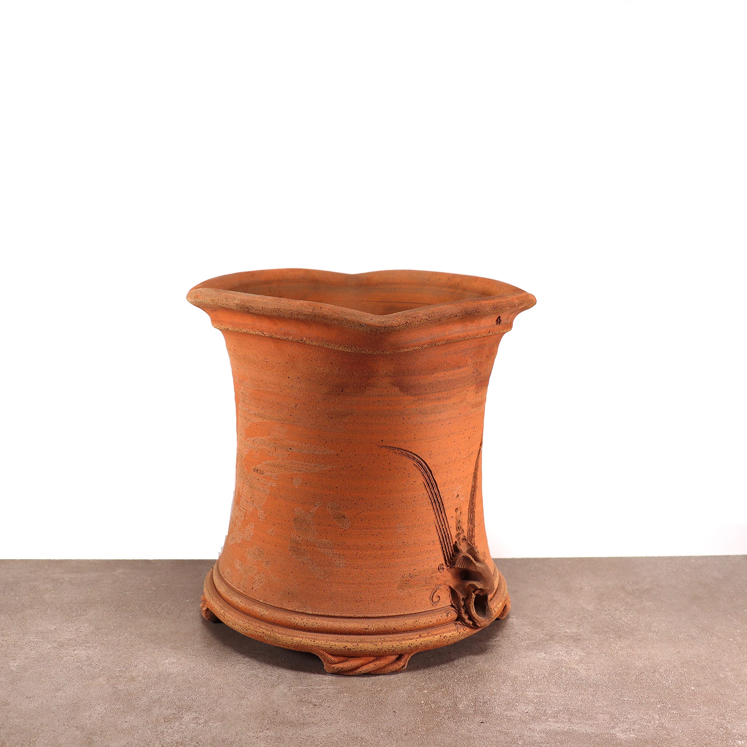 Palatina Werkstatt Vaso da fiori quadrato in terracotta, realizzato a mano, per balcone, giardino, terrazza (XL)