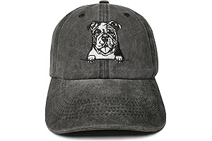 Custom Embroidered Baseball Cap, Perfect English Bulldog Hat