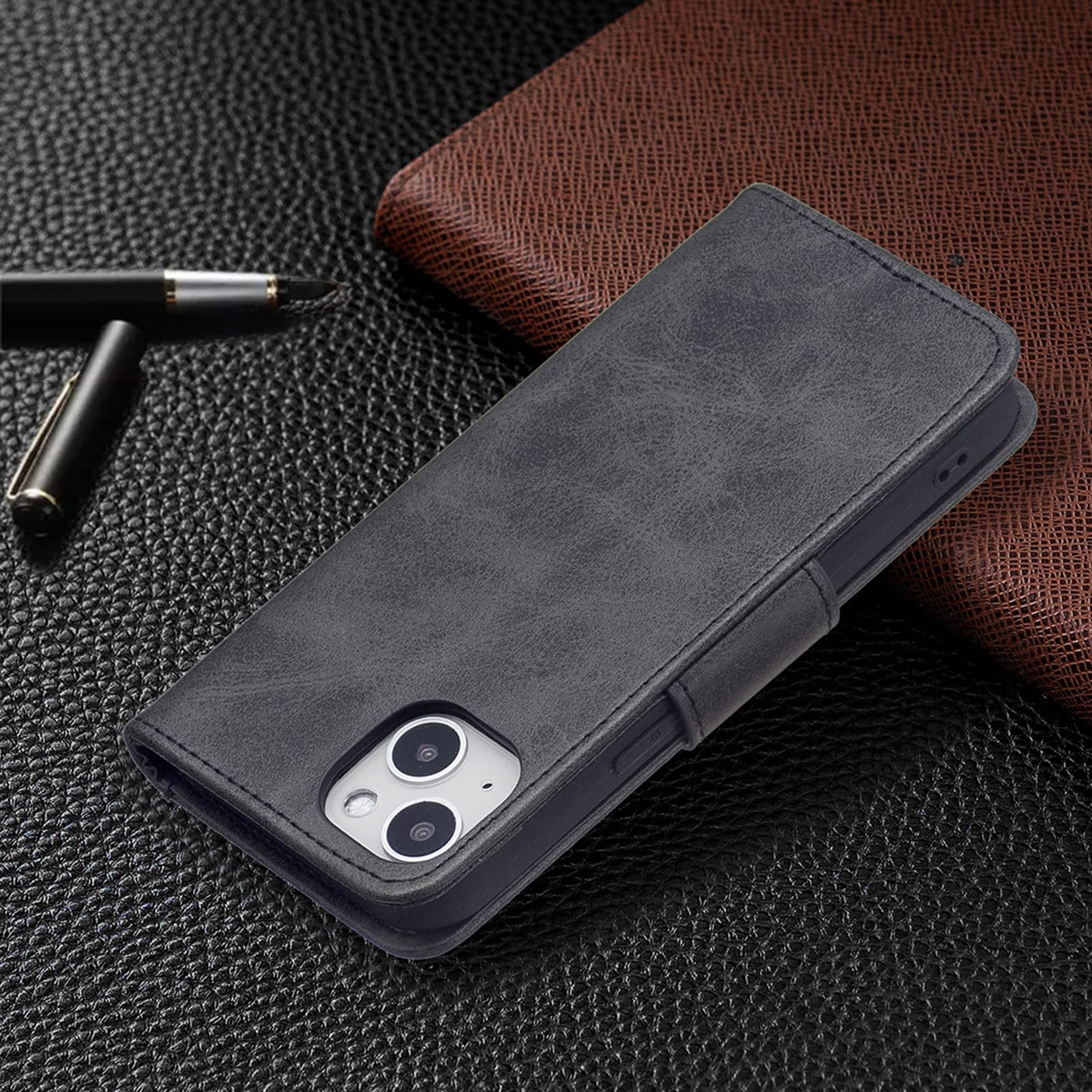 iPhone 17 Pro Max Case - Wallet Phone Case - Custodia sottile per telefono a portafoglio, con 6 slot per carte di credito, doppia chiusura magnetica in pelle PU Folio Flip