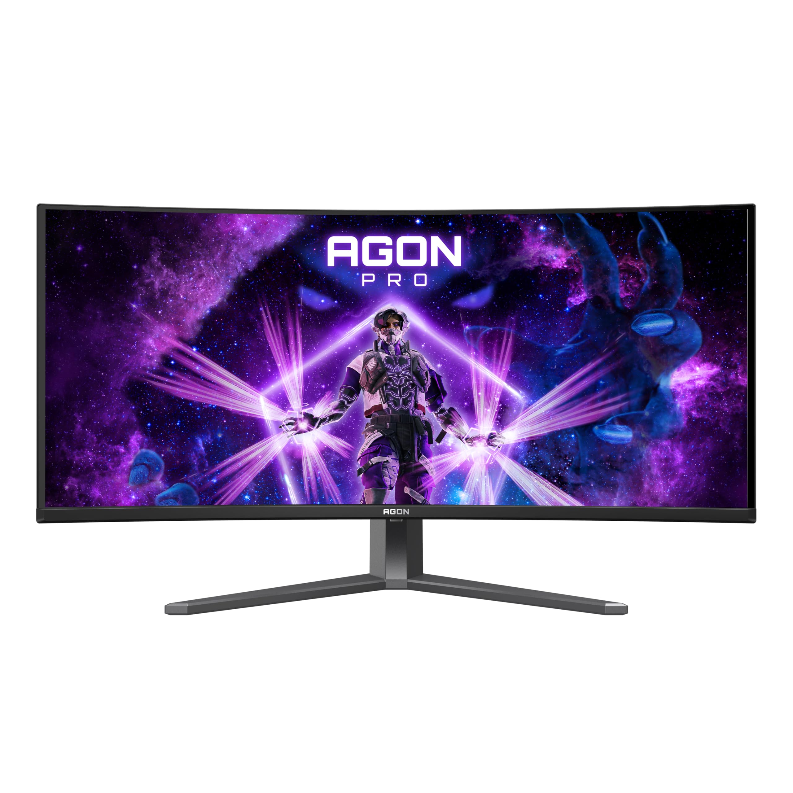 AOC Agon PRO AG346UCD Monitor gaming curvo OLED WQHD da 34 pollici, 175 Hz, 0.03 ms, FreeSync Premium Pro, comp. G-Sync, HDR400 (3440x1440, 2X HDMI, DisplayPort, Hub USB) nero