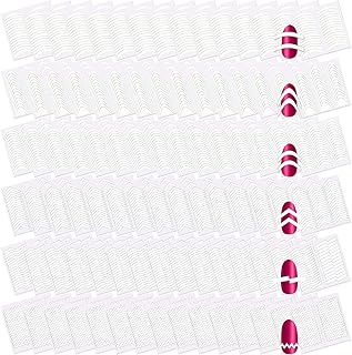 Sponsored Ad - WOKOTO 90 Sheets 3330pcs 6 Designs French Manicure Tip Guides Stikers for French Nail Art Stickers 3 Moon S...