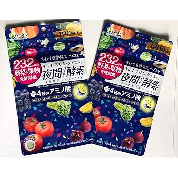 Amazon Isdg 医食同源ドットコム 夜間 Diet 酵素 サプリメント 232種類 野菜 果物 発酵凝縮 アミノ酸 4種 310mg 120粒 3個 医食同源ドットコム マルチ酵素