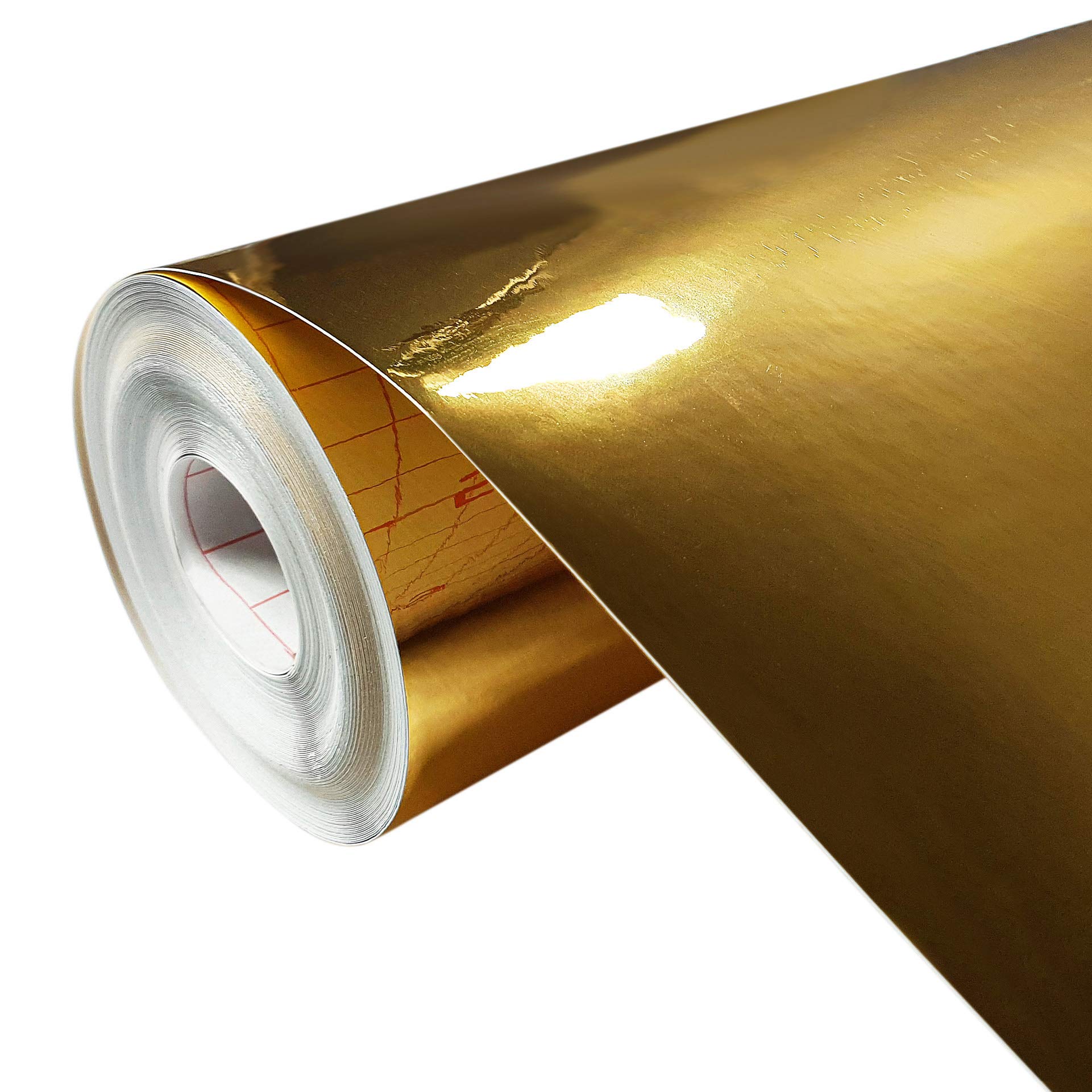Folia klejowa imitacja metalu samoprzylepna metalopodobna okleina meblowa stół regał fronty meblowe drzwi kuchnia warsztat sprzęt AGD dekoracja imitująca metal rolka 45x1500 cm Złoto Połysk Złota