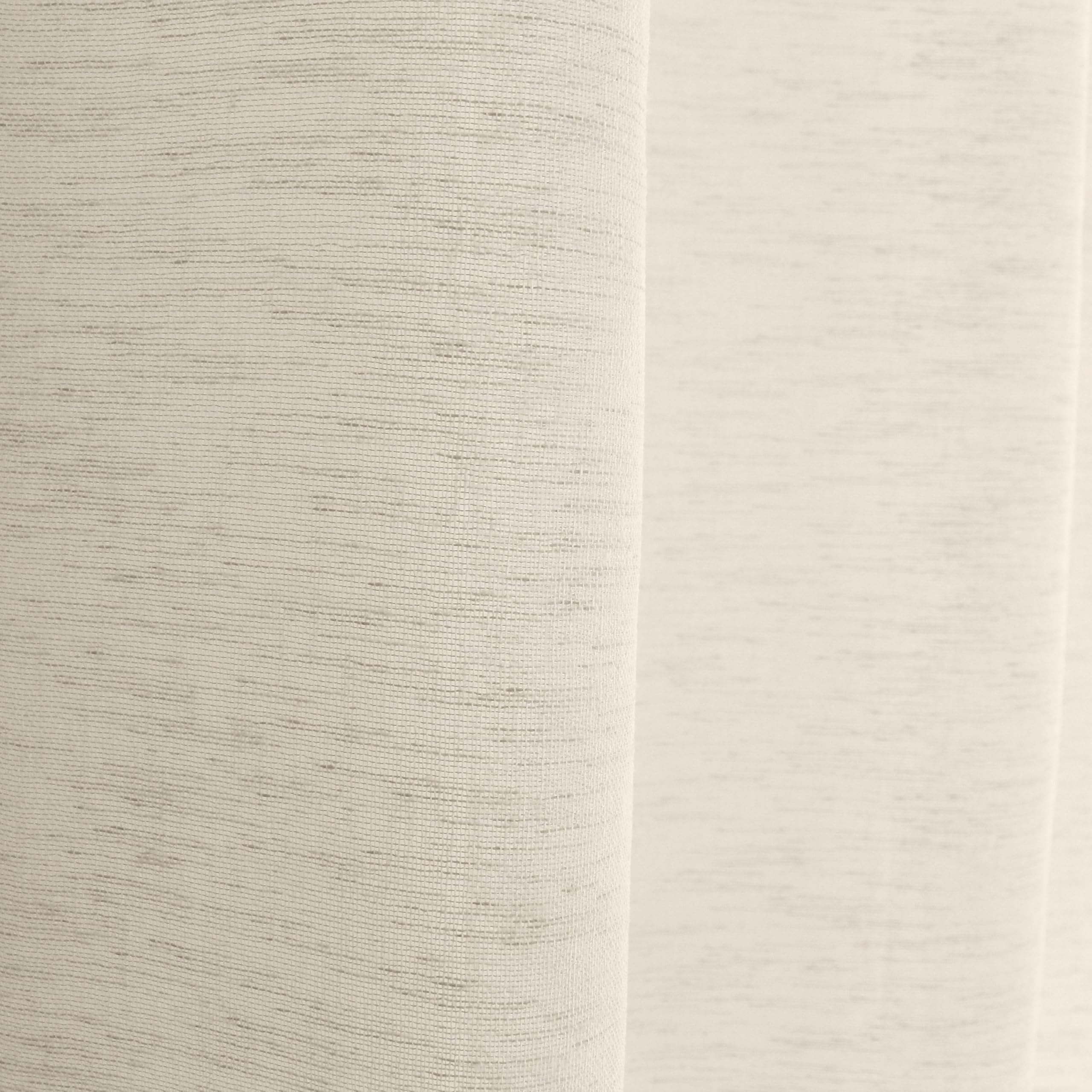 Voilage XXL avec Œillets, 300x240cm, Ecru, Effet Lin, Grande Largeur, Protège des Regards extérieurs, pour Salon Maison Chambre Fenêtre Semi-Transparent, Collection Maya, Enjoy Home