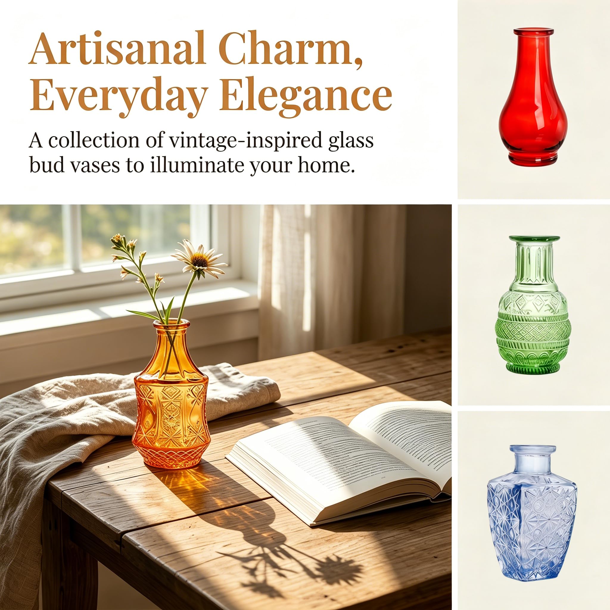 DEAYOU 10 Stück Glasvasen, kleine transparente Blumenvase für Tafelaufsatz, Mini-Vintage-Blumenflasche, Bunte lebendige Einzelknospenvasen, zierliche Tisch-Blumenvasen für Pflanzen, Heimdekoration,