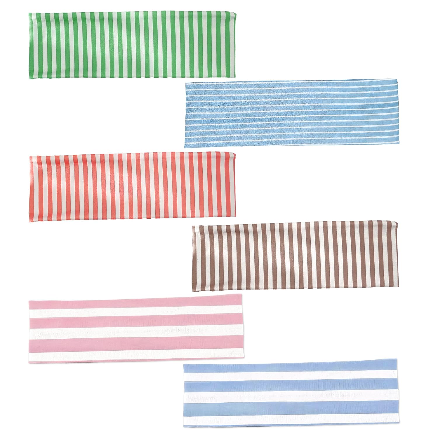 6-Pack Striped Headbands for Women Patterned Hair Accessories