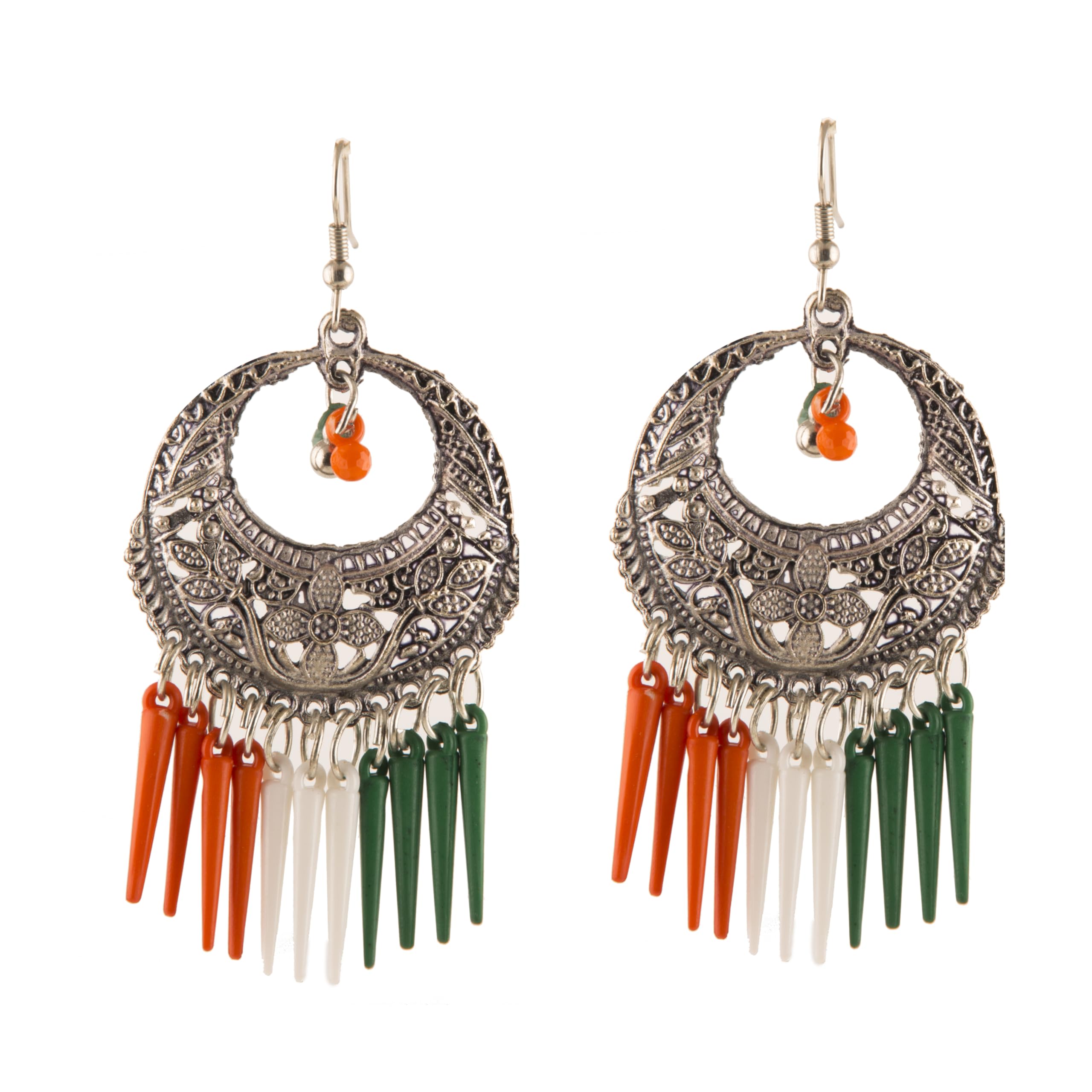 Creative Frogs Tricolor Tiranga Earrings For Independence Day Dangle Earring For Women And Girls (B0D9WCCB8K) Amazon Price History, Amazon Price Tracker