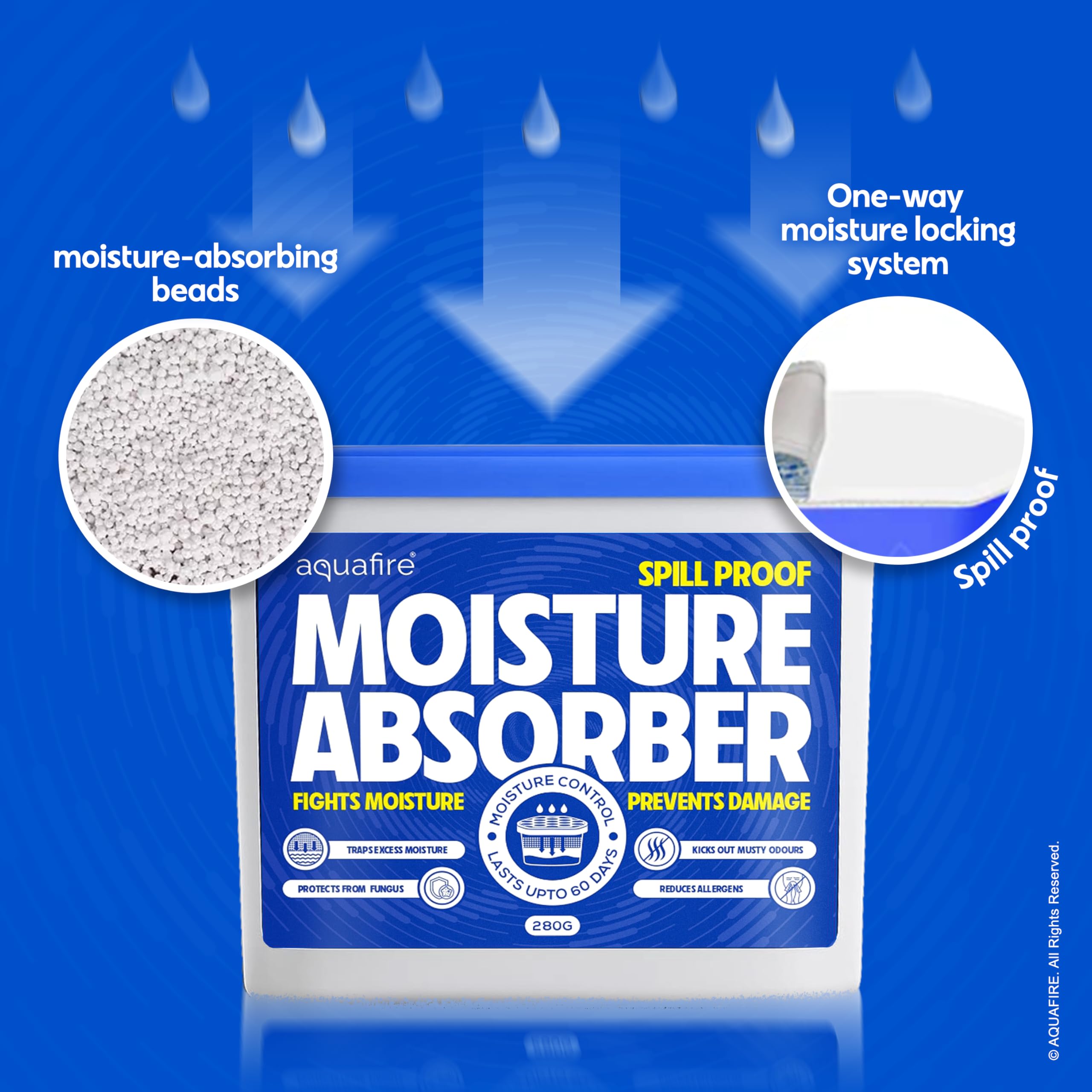 Aquafire Dehumidifier - Spill Proof & Odor Absorbing -3 Aquafire Dehumidifier - Spill Proof & Odor Absorbing -3