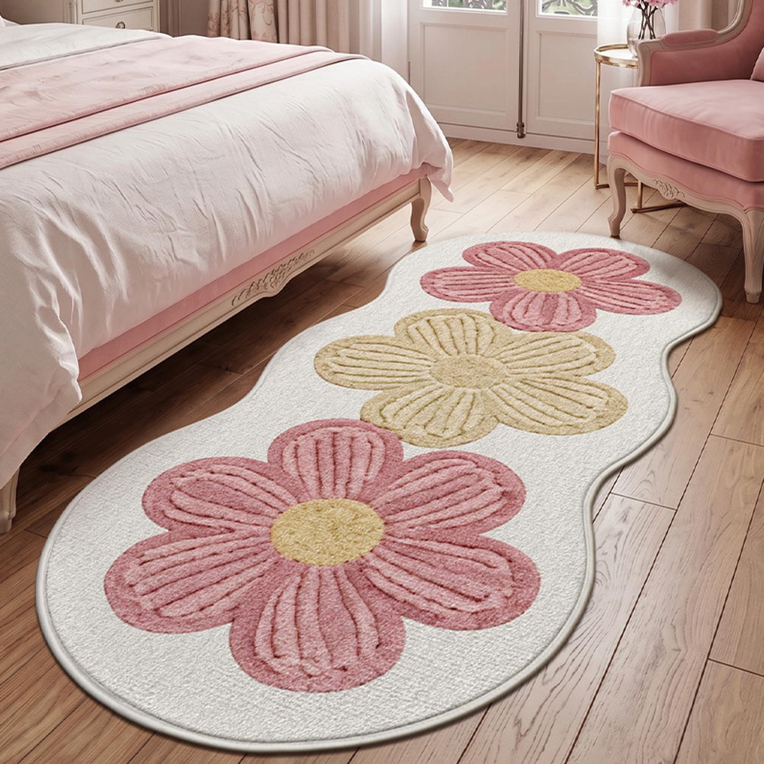 Tapis de passage runner lavable pour chambre et salon 50x120 cm