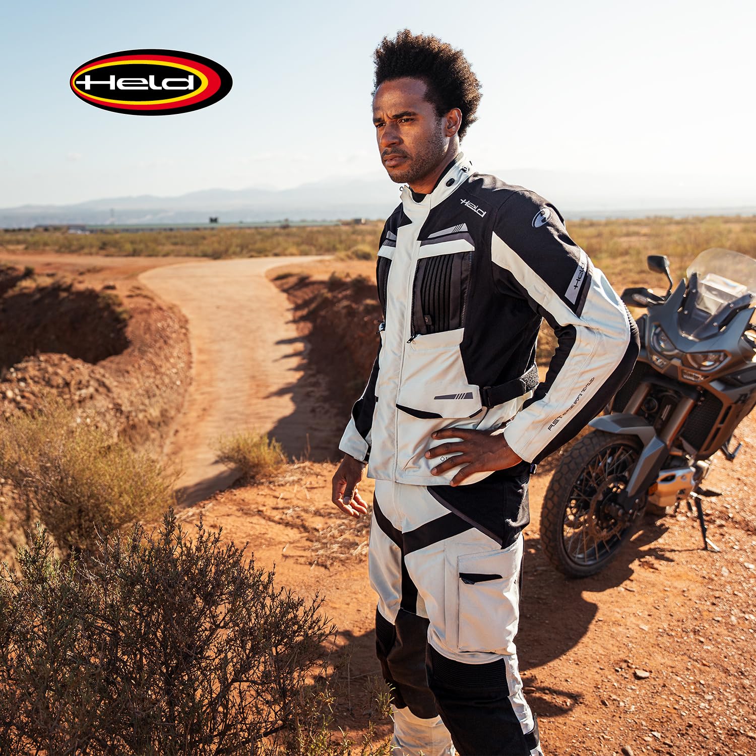 Held Lonborg Top Motorrad Jacke Herren - Tactel Laminatjacke mit herausnehmbarem Thermofutter - 100% Wasserdicht - Level 2 Protektorenjacke - CE Schutzkleidung Klasse AA