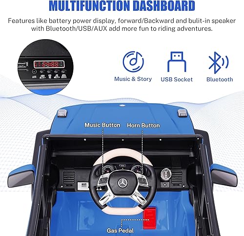 Miniatura 5 de ENYOPRO 12 V 4WD compatible con Mercedes-Benz Maybach G650 Landaulet Kids Electric Car, juguete con control remoto, faros LED, reproductor de