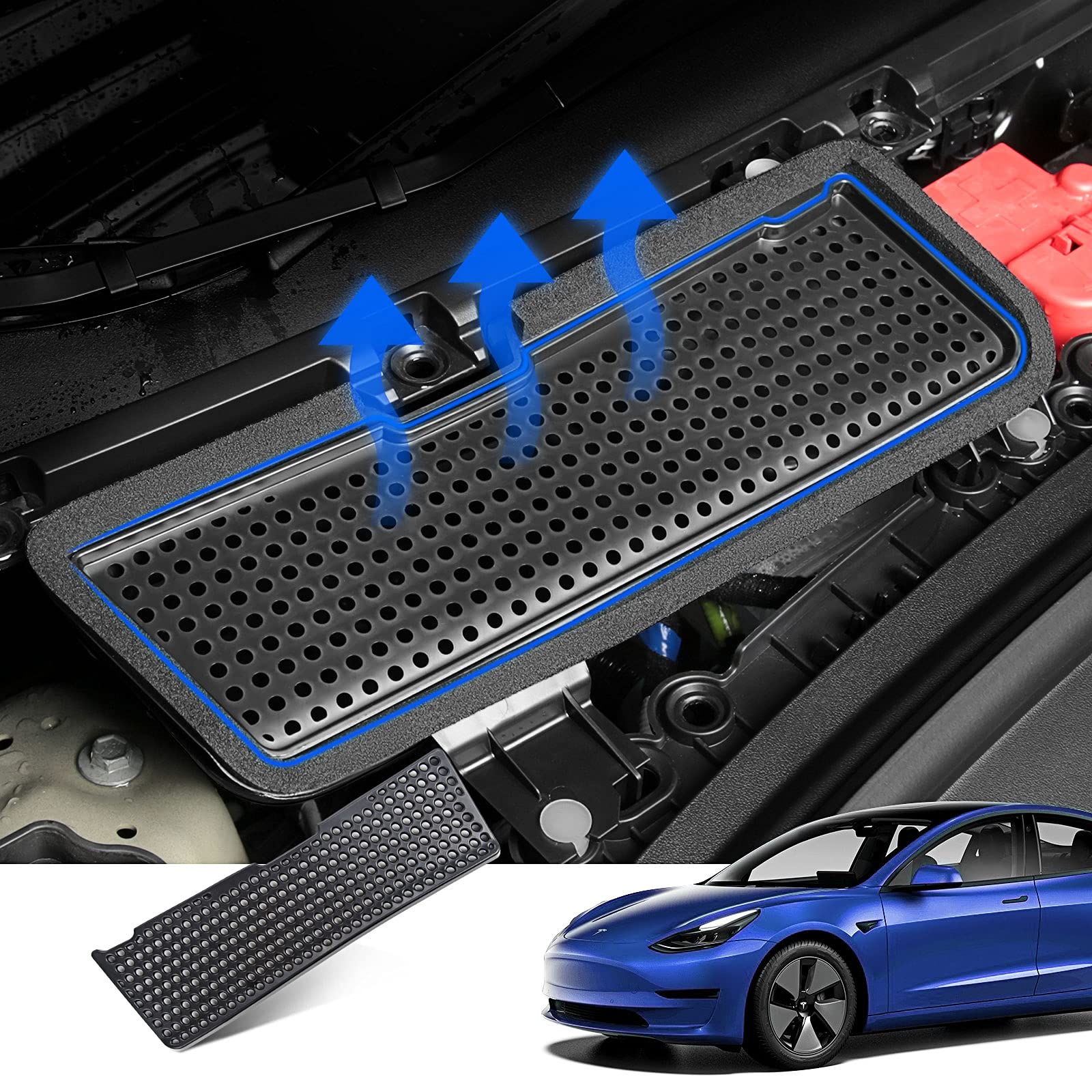 Buy powoq Fit 2021 2022 Tesla Model 3 Air Intake Filter Air Vent Cover Air Flow Vent Cover Air