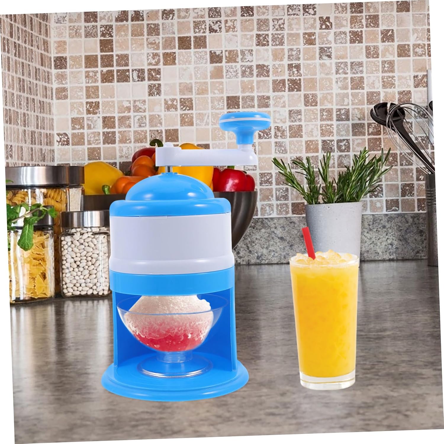 Manual Portable Ice Crusher Machine for Smoothies Easy Clean Ice Making Device for Home Use for Summer Treats and Refreshing Drinks