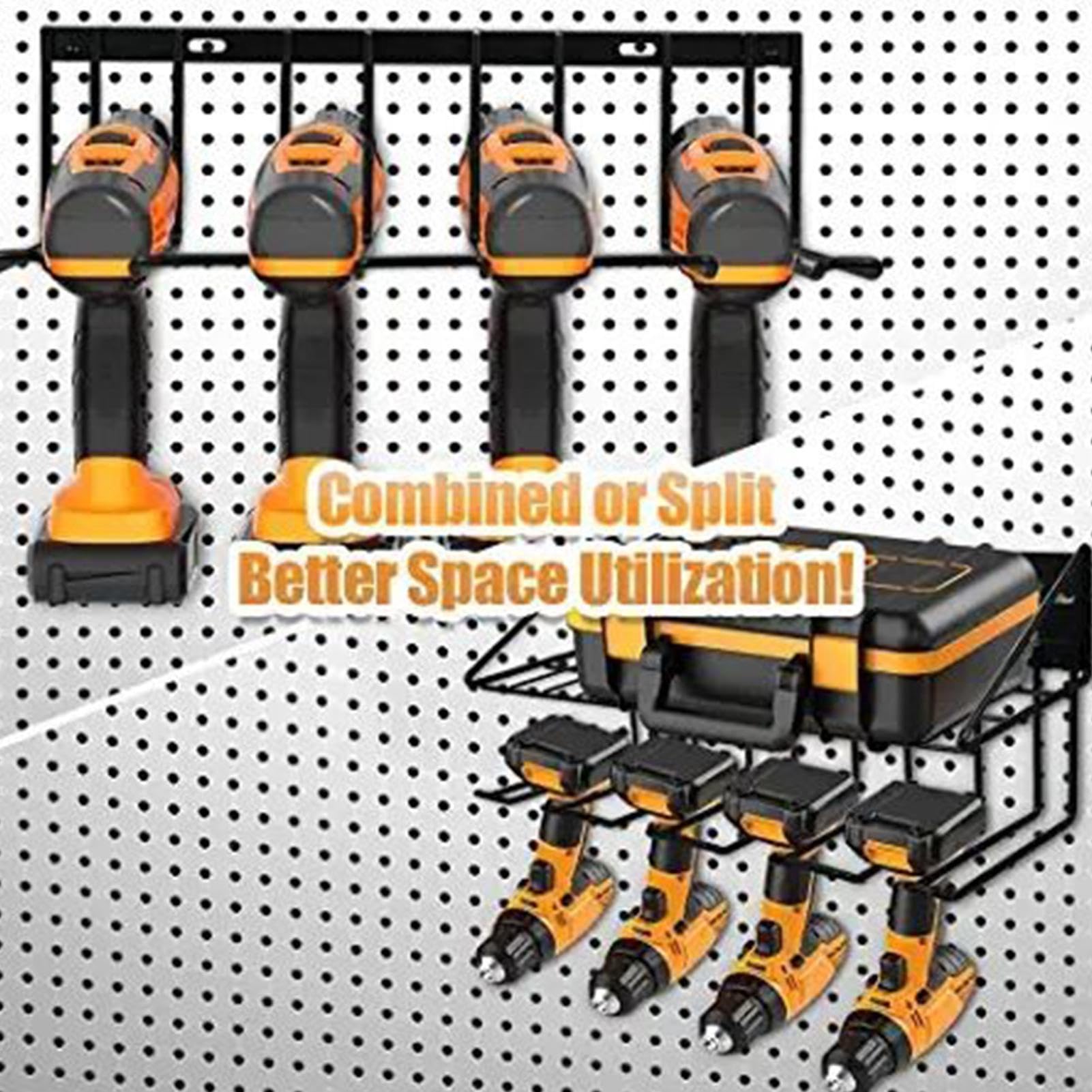 Generisch Organisateur d'outils mural - Support avec capacité de charge - Étagère à outils pour atelier, garage et abri de jardin