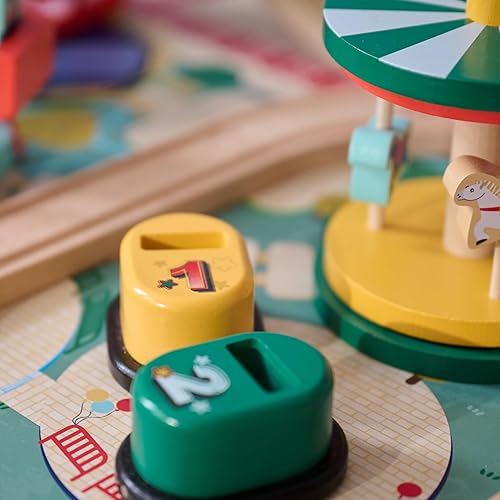 Miniatura 38 de Teamson Kids Laboratorio de juego preescolar 7 en 1 - Cubo de actividades de madera grande, laberinto de cuentas y conteo para niños, juguetes