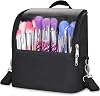 Hotrose Makeup Brush Bag Organizer Bag Professional Artist Brushes Travel Bag Stand-up Makeup Cup Waterproof Dust-Proof Brush Storage Pouch Case,24cm×14cm×24cm