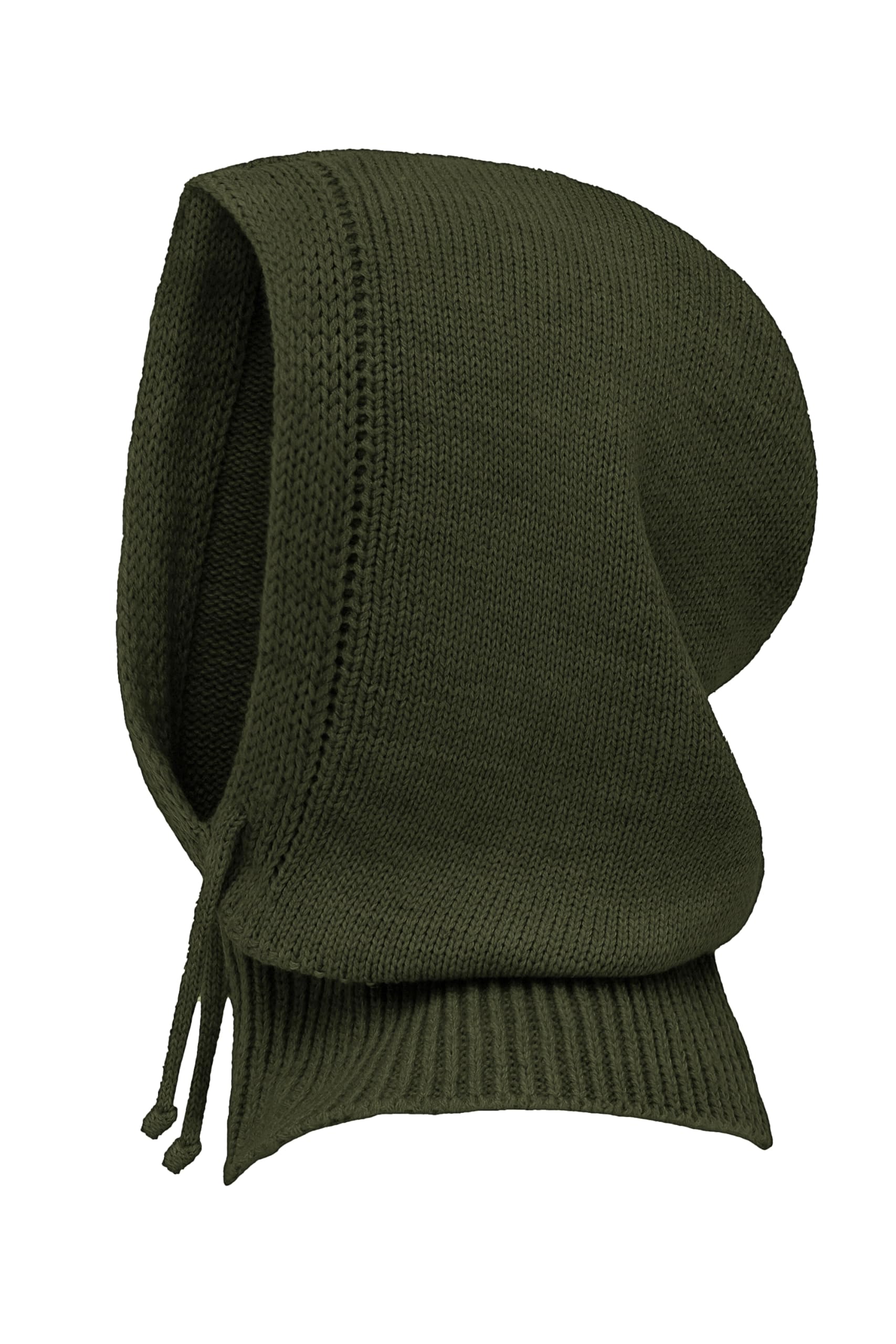 Lilax Hooded Scarf Hat for Women, Balaclava Knit Skull Cap Beanie Hat (Army Green)