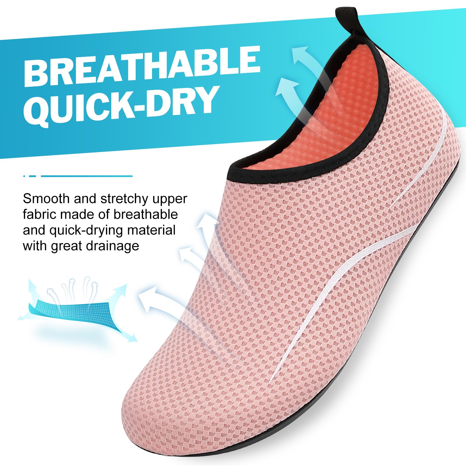 RUOMU Scarpe da Scoglio Donna Uomo da Immersione Scarpette da Surf Water Shoes Barefoot per Bagno Spiaggia Mare Snorkel Yoga, Gr.34-47