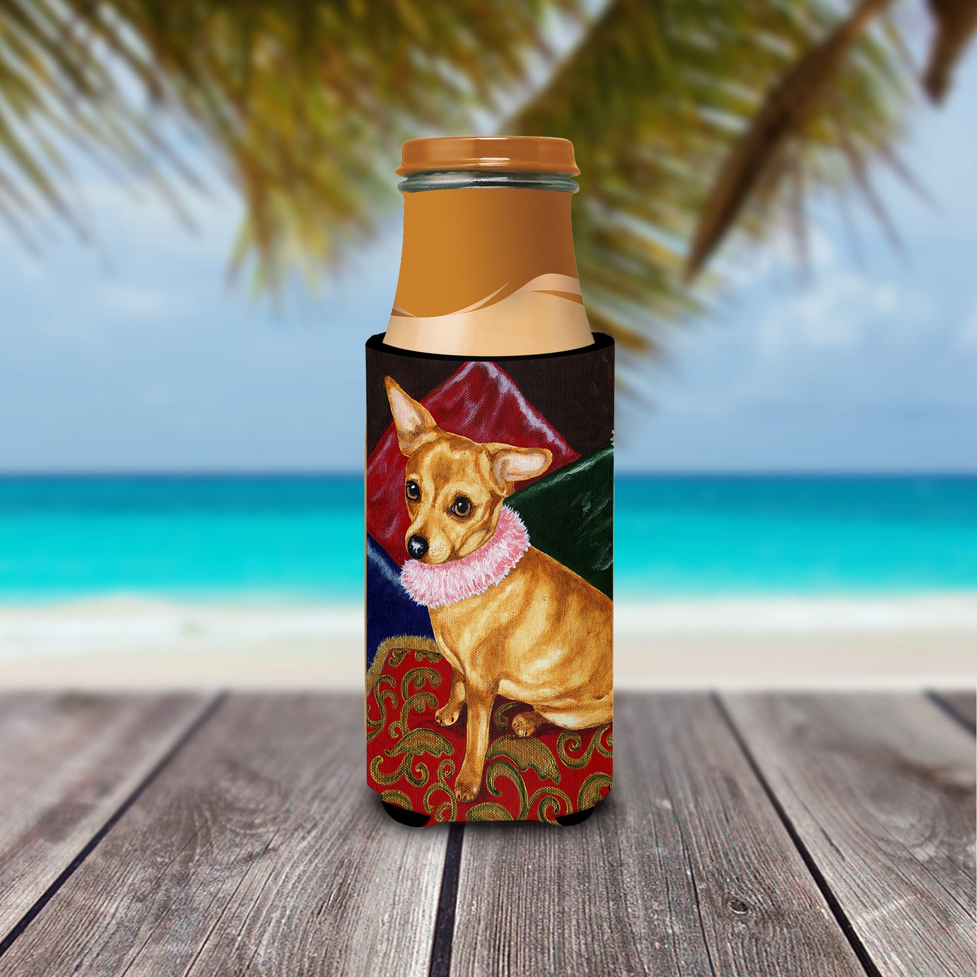 Caroline’s Treasures Brussels Griffon USA Flag Koozie – Fits Slim Cans Like Michelob Ultra, Heineken Light, 12 Oz - View #3