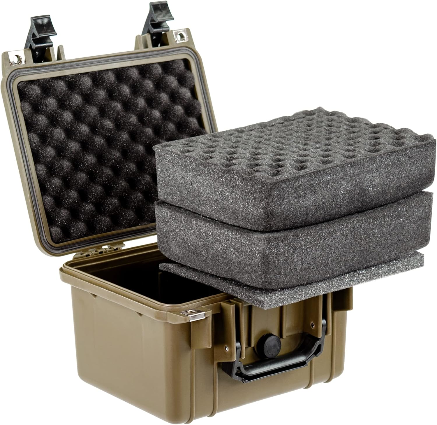 Eylar Small 10.62" Deep Gear, Equipment, Hard Camera Case Waterproof with Foam TSA Standards (Tan)