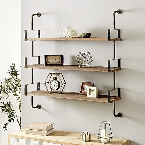 FirsTime & Co. Holmseth - Estantería flotante de pared para dormitorio, cocina, sala de estar, baño, oficina en casa, madera, 40 x 10.5 x 43.75