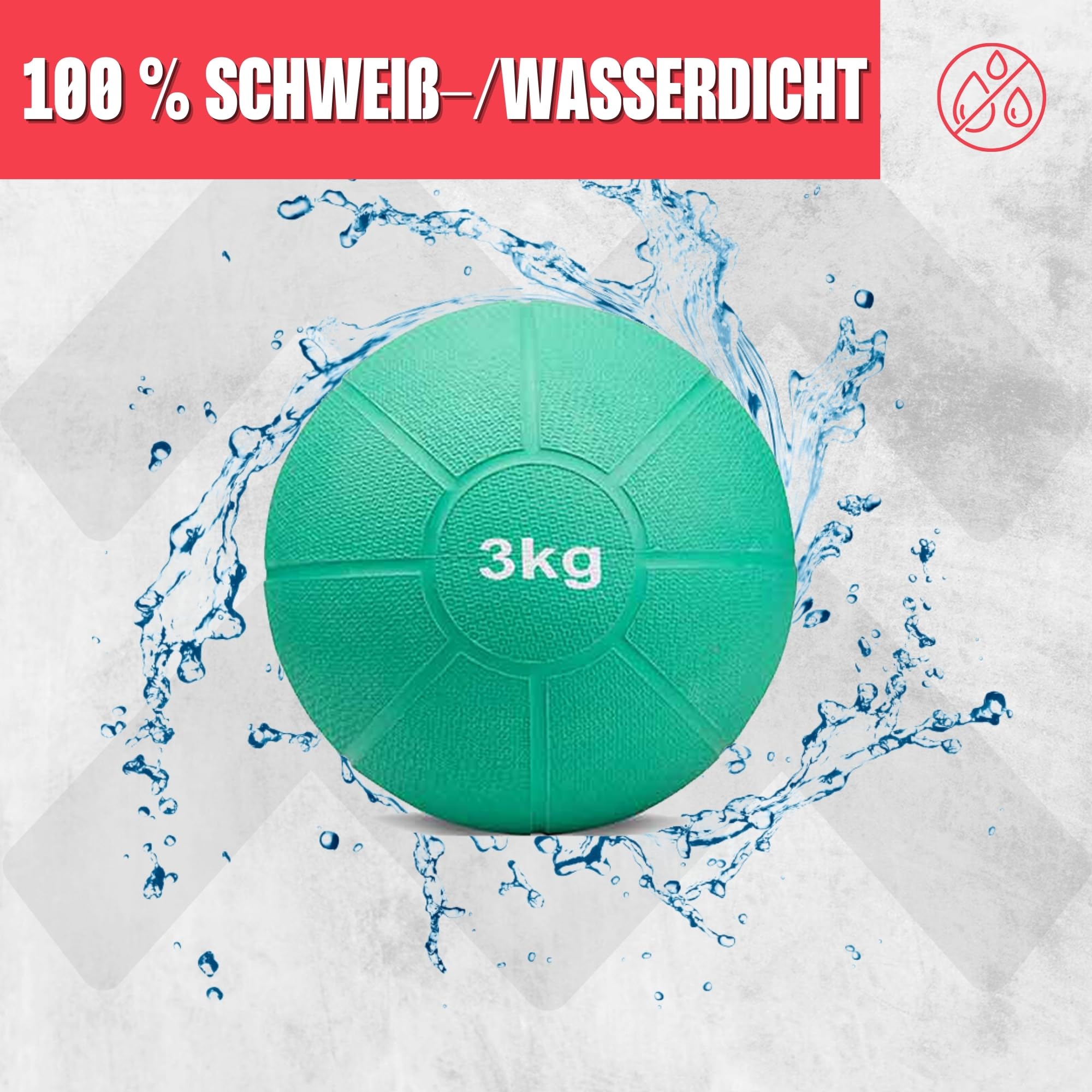 MATCHU -Medizinball | Medicine Ball | Vollgummi | Erhältlich in 1kg, 2kg, 3kg, 4kg und 5kg