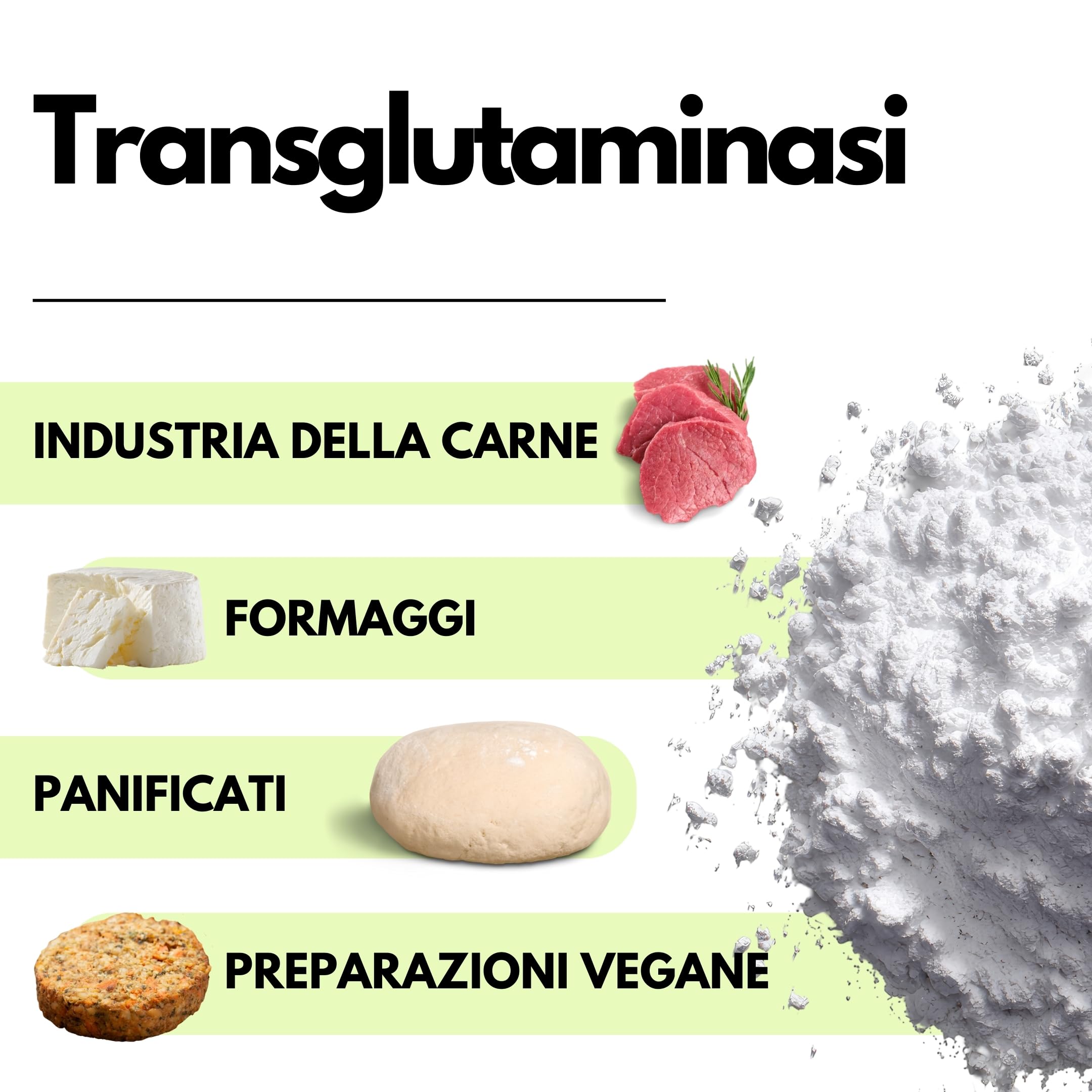 SaporePuro Transglutaminasi 250 g - Enzima per applicazioni alimentari professionali