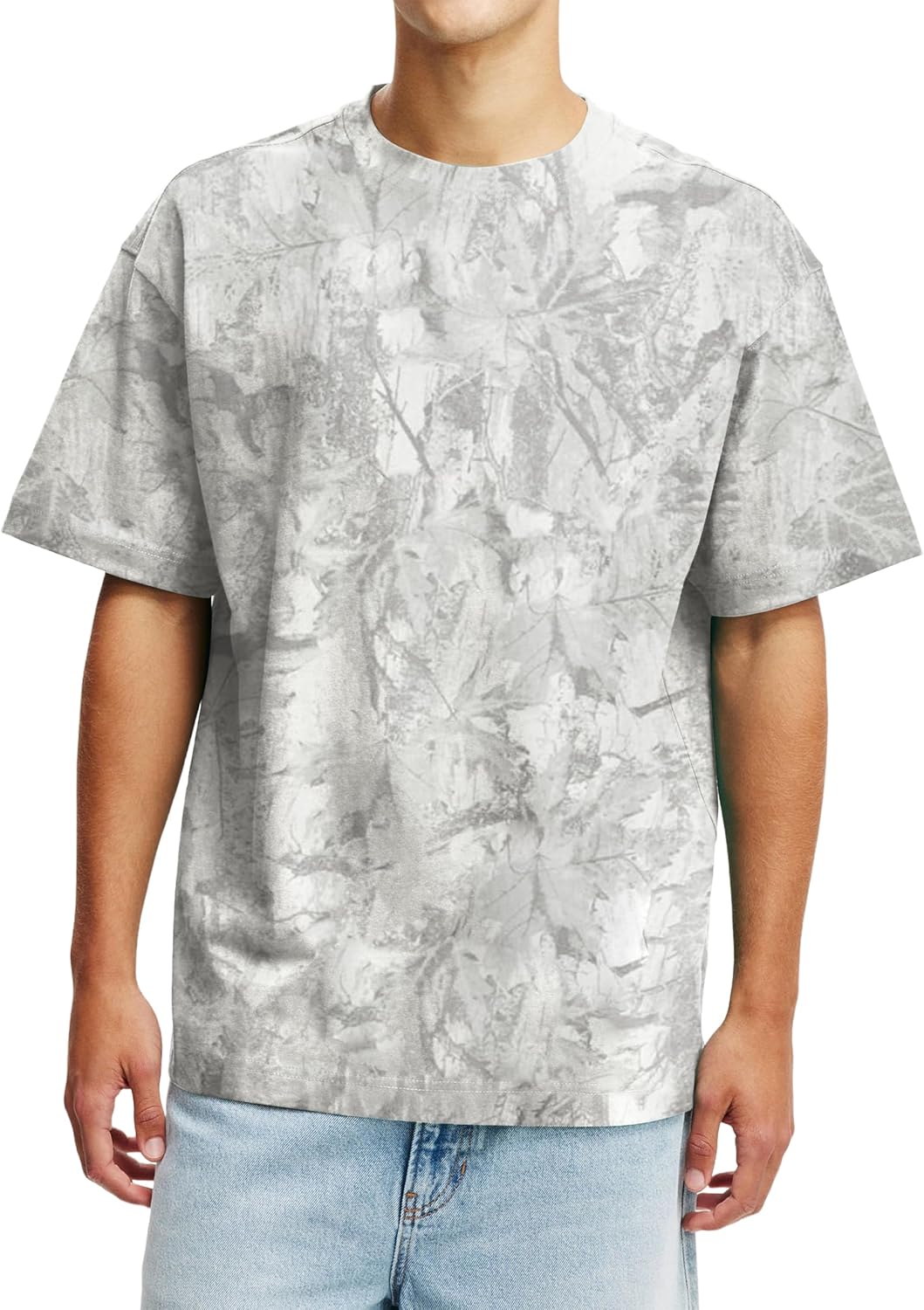 Camo Shirt for Men Camouflage Hunting Print Short Sleeve Crewneck Box Fit T-Shirt Mens Casual Performance Tee