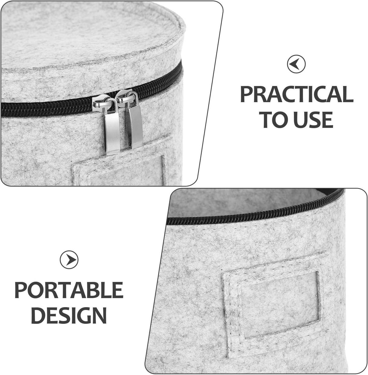 FUOYLOO 1 Set Dinnerware Storage Containers - Serving Plate Storage Box - Felt Quilted Dish Moving Bin - Bowls Protection Holder for Transporting Tableware