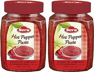 Sera Hot Pepper Paste 25.4 Oz Jar (2 PACK) | No Sugar | No Artificial Preservatives | Add a Unique, Peppery and Spicy Flavor to Your Dishes | Great as a Spread or In Sandwiches!