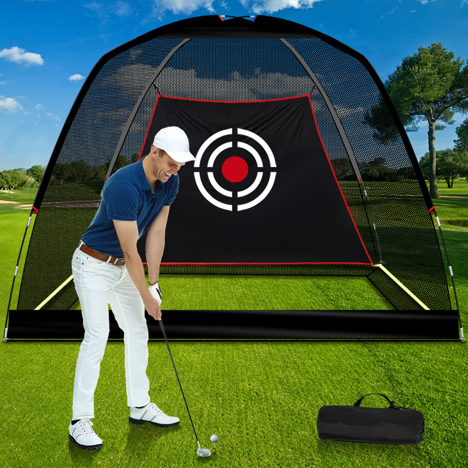 Golf Nets for Indoor Use Golf Practice Nets for All Levels Golf Nets for Backyard Driving Golf Training Aid Equipment Heavy Duty Golf Hitting Nets