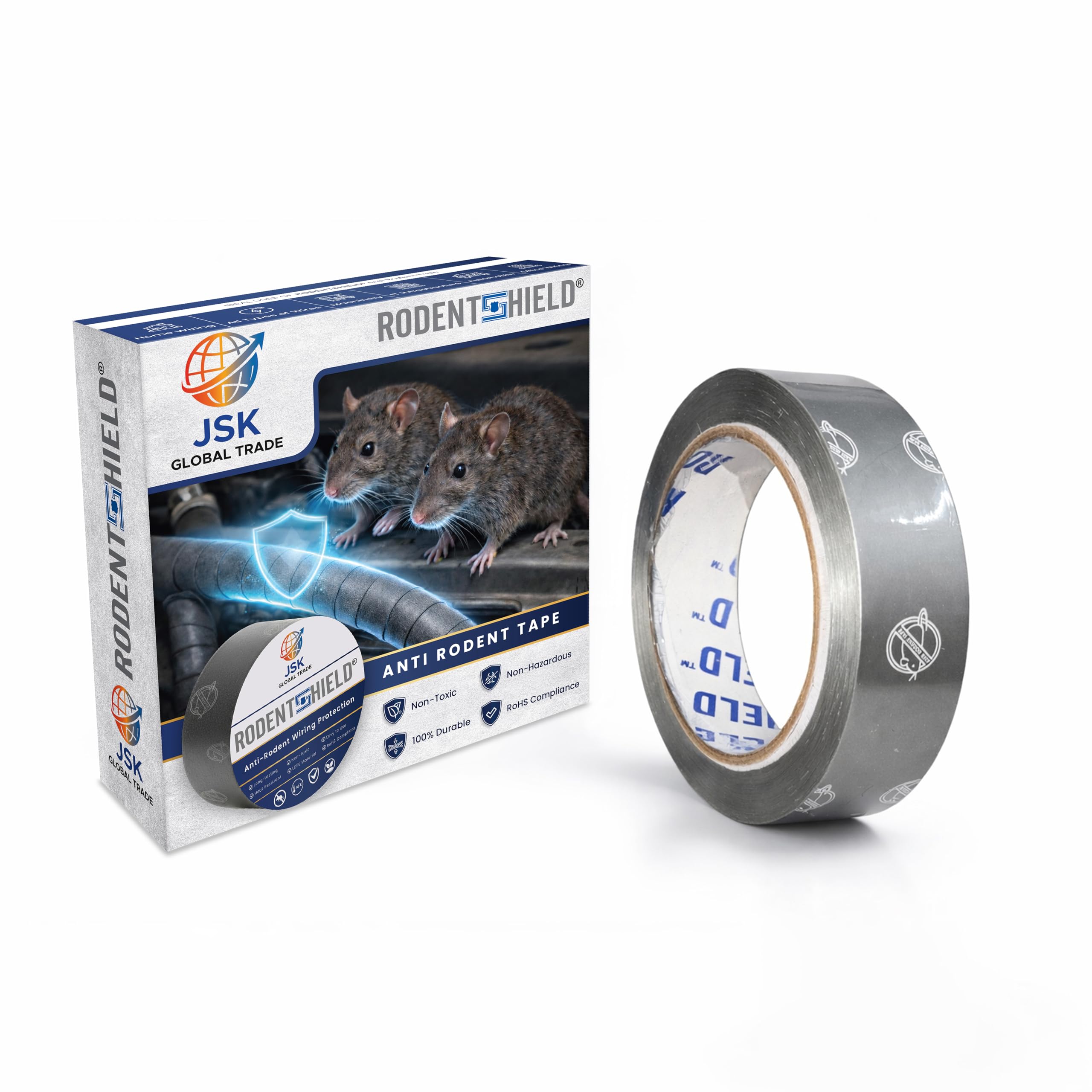 Anti Rodent Tape for Car, Industrial & IT Infrastructure Wiring | Protect Wire from Rat & Mouse Damage | Anti Rodent Tape (24MM X 20 Meter)-image-26