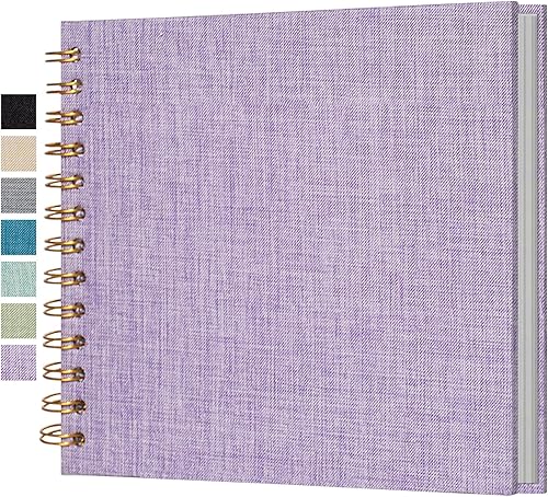 Miniatura 41 de Álbum de fotos autoadhesivo para scrapbook, páginas grandes, libro de recortes de lino, con capacidad para fotos de 2 x 3, 4 x 6, 5 x 7, 8 x 10