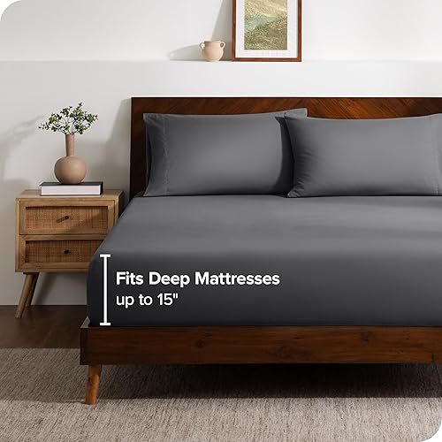 Miniatura 10 de Bare Home Juego de sábana bajera y fundas de almohada, microfibra ultrasuave de 1800 hilos, lujosa, doble cepillado, bolsillos profundos, ajuste