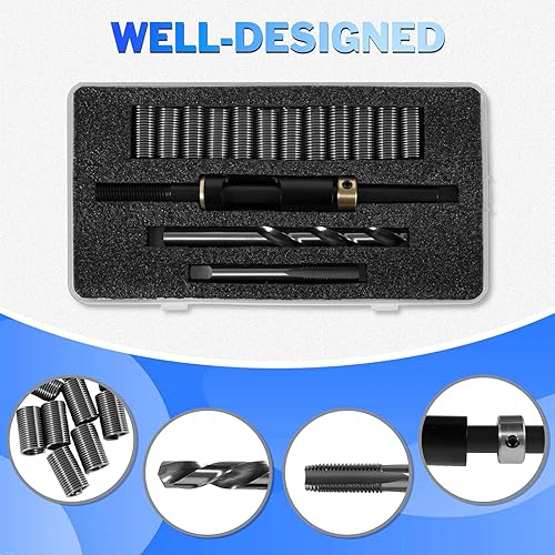 Miniatura 3 de GOKESHFLY M11X1.5 Kit de reparación de rosca de perno de cabeza métrica 35119S apto para Cadillac, Honda, Toyota
