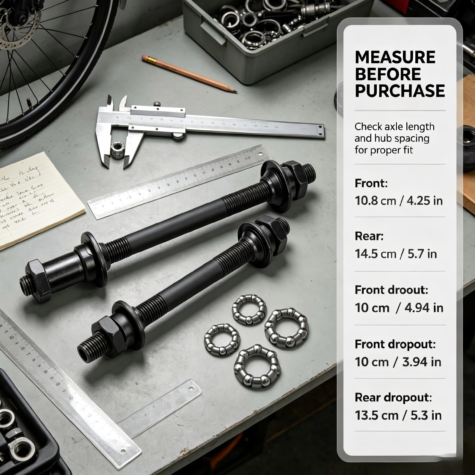 Amazon | 自転車車軸ベアリングキット、ソリッドアクスル交換用MTB