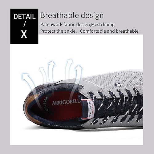 Miniatura 6 de AX BOXING Zapatos casuales para hombre, zapatillas de deporte de moda, transpirables, cómodas, zapatos para caminar para hombre