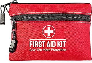 First Aid Kit 100 Pices Survival Kit Pocket Sized Pouch, Lightweight & Compact with Dual Zippers (AU)