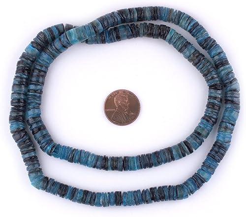 Miniatura 2 de TheBeadChest - Cuentas Heishi de concha natural azul azul azul (0.315 in)