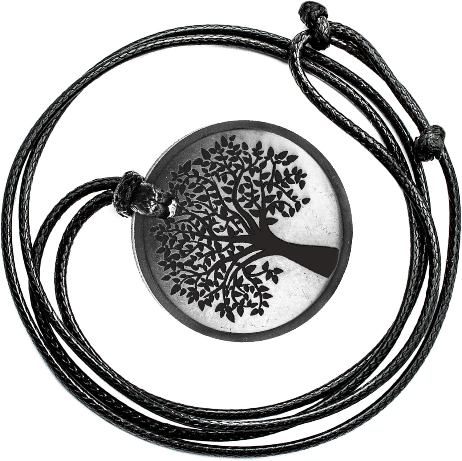 Shungite Pendant Engraving Sacred Geometry