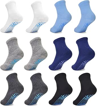 North Royal Non-Slip Crew Socks (8 Pairs)