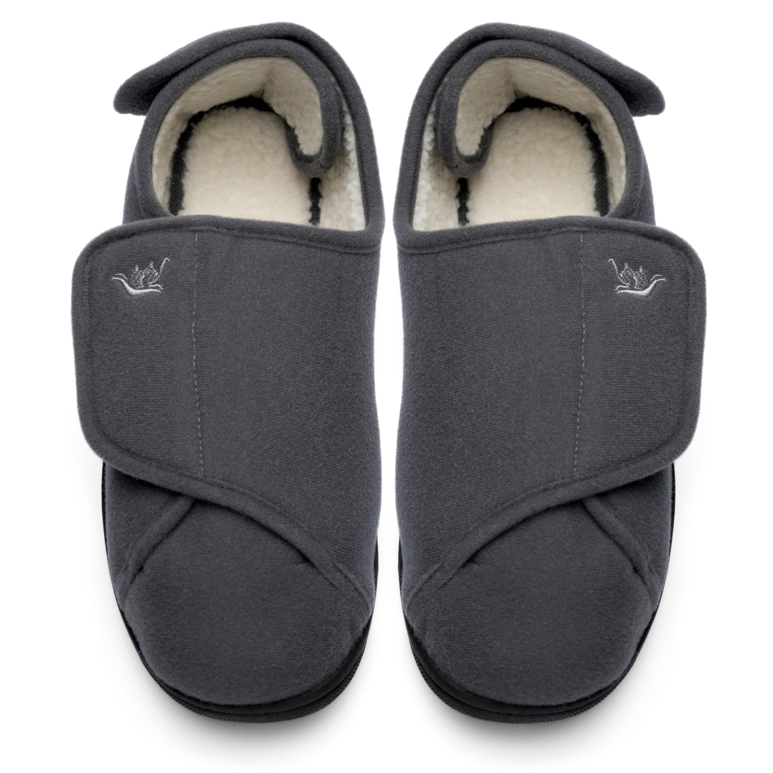 Mens Extra Wide Width Diabetic Slippers Memory Foam With Adjustable Soft Non-Slip Orthopedic House Shoes for Elderly Swollen Feet, Arthritis, Edema