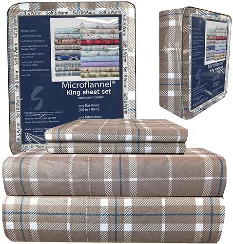 Thermee Sábanas de Cama de Microfranela  Ultra Suaves, Resistentes a las Arrugas, Sábanas de Franela para Comodidad en Todas las Estaciones, Juego