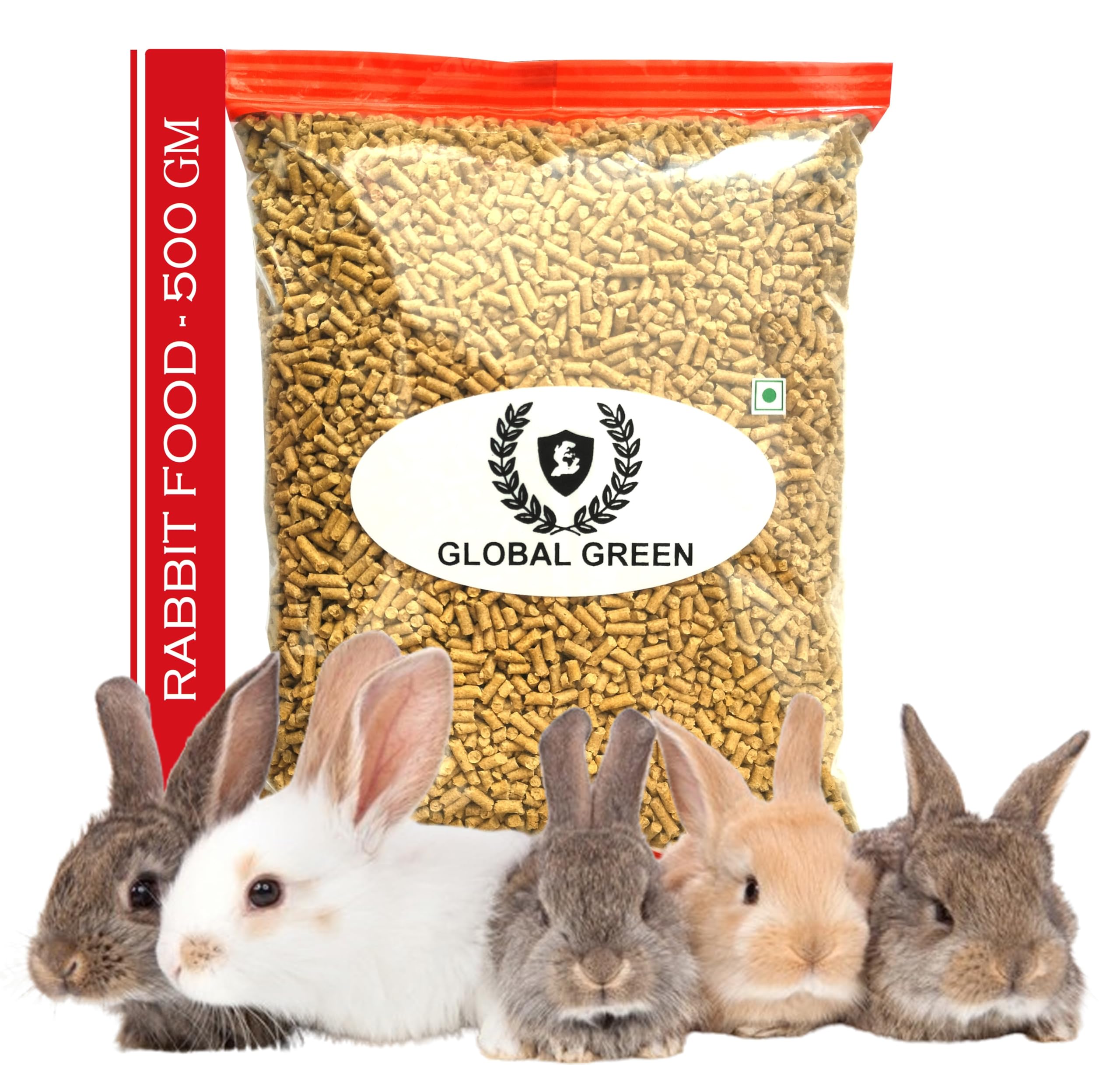 GLOBAL GREEN - Rabbit Flake Feed for Young to Senior for All Variety of Rabbit | Fast Growing Premium RABIT Feed (500 GM)-image-21